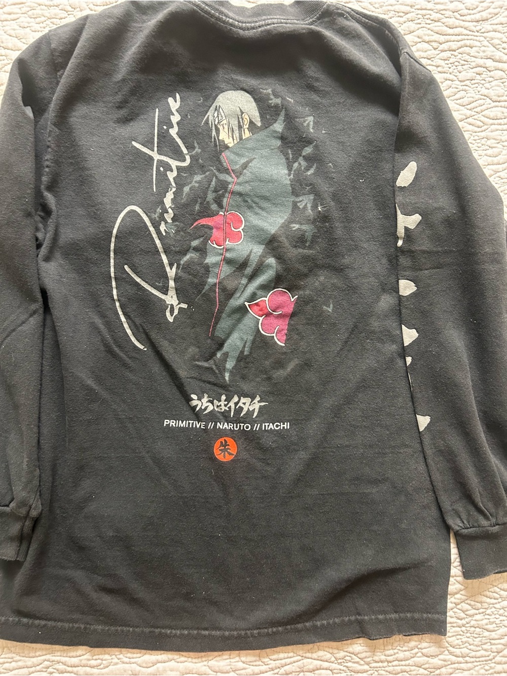 Primitive Black Crewneck with Red Akatsuki Accent